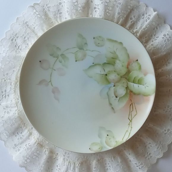 Antique J & C Bavaria German Porcelain Green Grapes Hand Painted Signed … - Picture 5 of 5